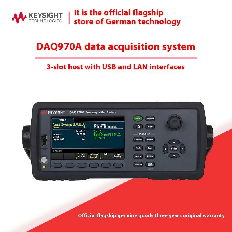 Keysight OEM Customizable Daq970A/973A Data Acquisition System for Instruments with Host Module Thermometer 3-Year Warranty
