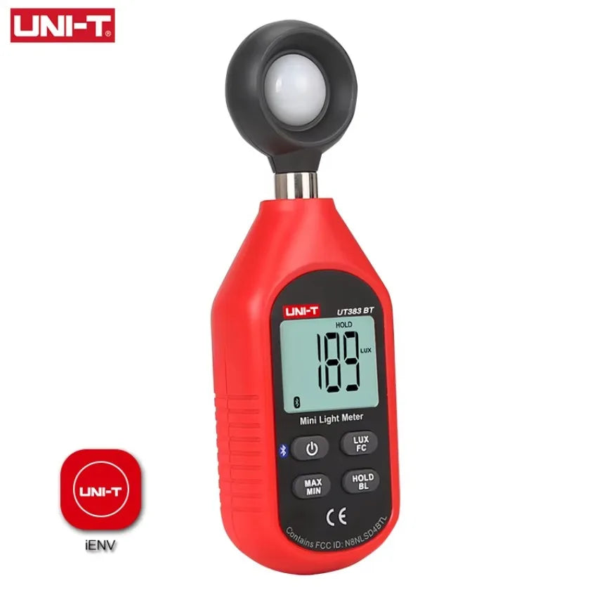 UNI-T UT383BT Light Meter 200,000 LUX Digital Luxmeter Luminance Lux Fc Test Max Min Illuminometers Photometer LS    ytdi