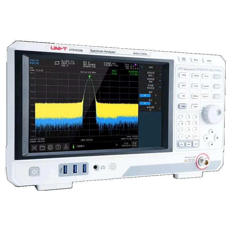 UNI-T UTS1015T Spectrum Analyzer 9kHz-1.5GHz -98dBc/Hz RBW 1Hz-1MHz -161dBm 10.1 Inch Touch Screen with Tracking Source lexso
