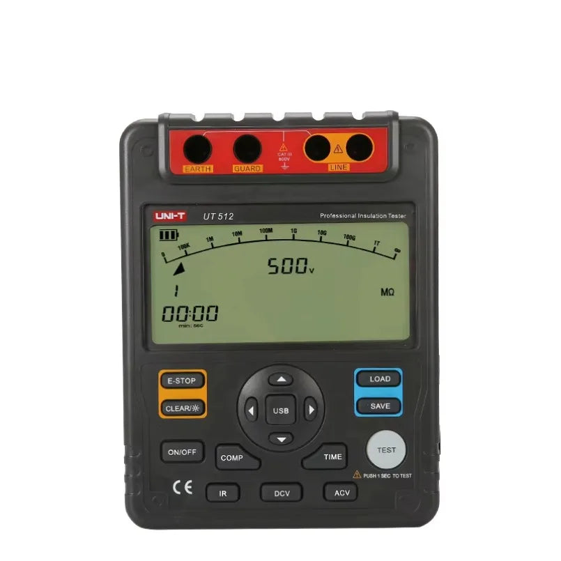 UNI-T UT512 Intelligent 9999 Counting Insulation Digital Resistance Test Instrument Industrial Electrician Maintenance Voltmeter lexso
