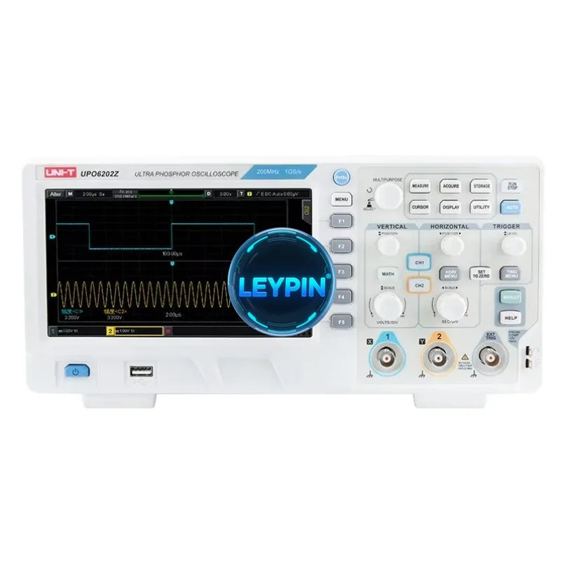 UNI-T UPO6202Z Digital Fluorescence Oscilloscope High Precision 2 Channels Storage Oscilloscope 200MHz    lexso