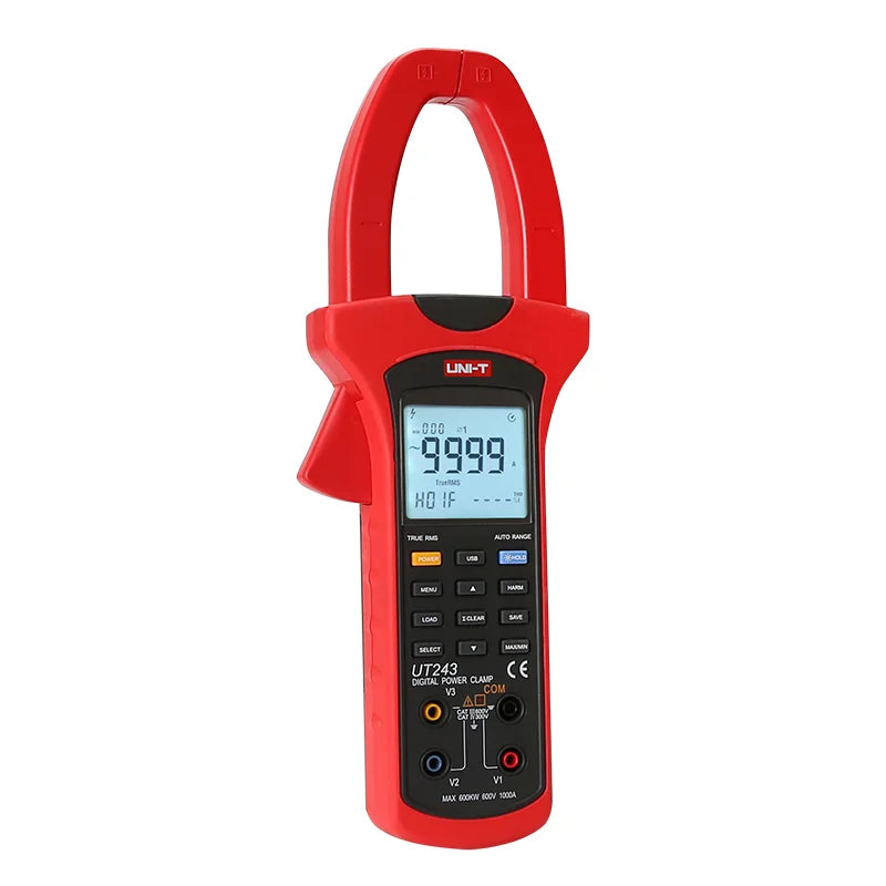 UT243 Multifunction Digital Test Ammeter Power Measurement Harmonic Measurement Single Clamp Meter Clamp Tester Voltmeter lexso