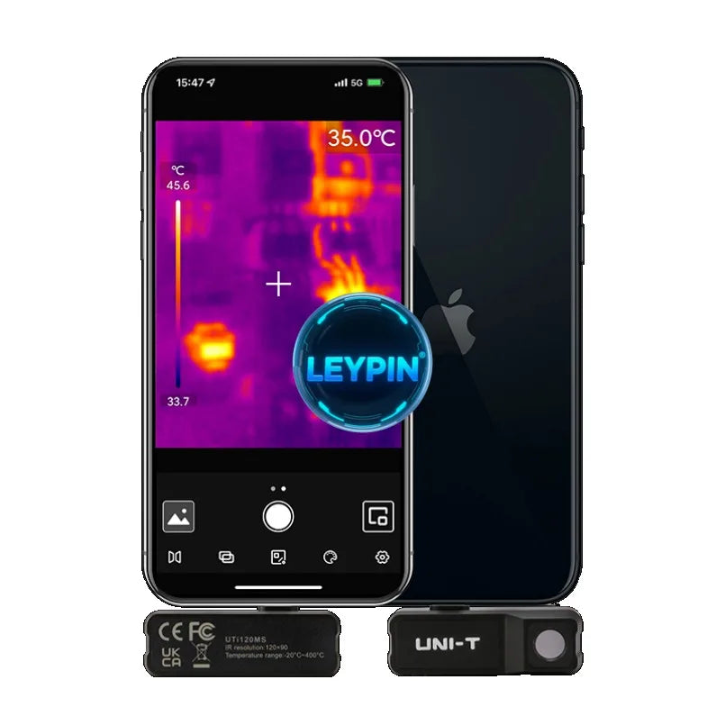 UNI-T UTi120MS iPhone / UTi120M Android Smartphone Thermal Camera Module -20  to 400  IR Resolution 120*90     lexso