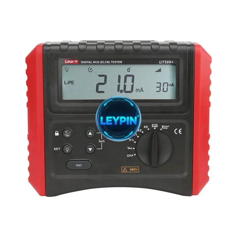 UNI-T UT586+ Digital RCD Tester RCD Trip Time/Current test Voltage 480V  CAT III 600V  Backlight  APO  Low Battery     lexso