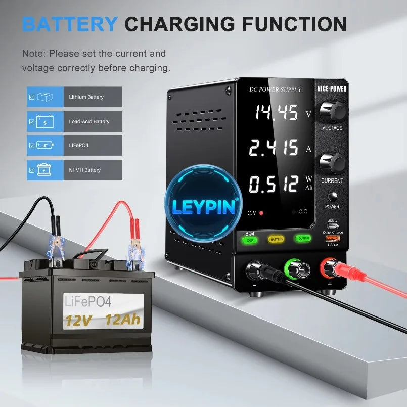 SPPS-C3010C 30V/10A 300W Variable Laboratory Switching DC Regulated Power Supply With USB Type C Interface for Battery   ytdi