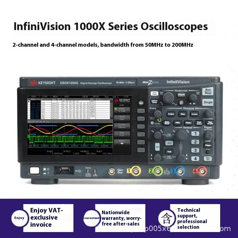 Keysight DSOX1204A Digital Oscilloscope with German Technology Four Channels 8 Bit Resolution 2 Gsa/s Sample Rate   ytdi