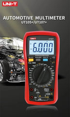UNI-T Automotive Digital Multimeter UT105+ 1000V AC DC Voltmeter Ammeter Capacimeter Temperature Tester Frequency Meter lexso
