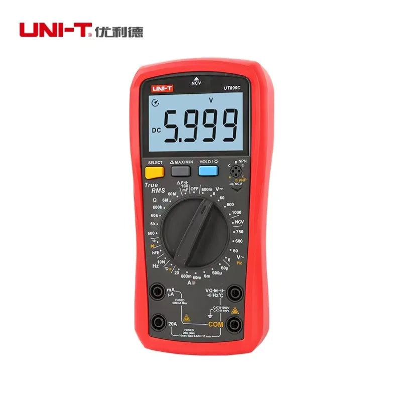 Unit -T Ut890C Multimeter Digital Display Maintenance Electronic Equipment Ammeter Test Resistance Ohm Test Automatic Range lexso