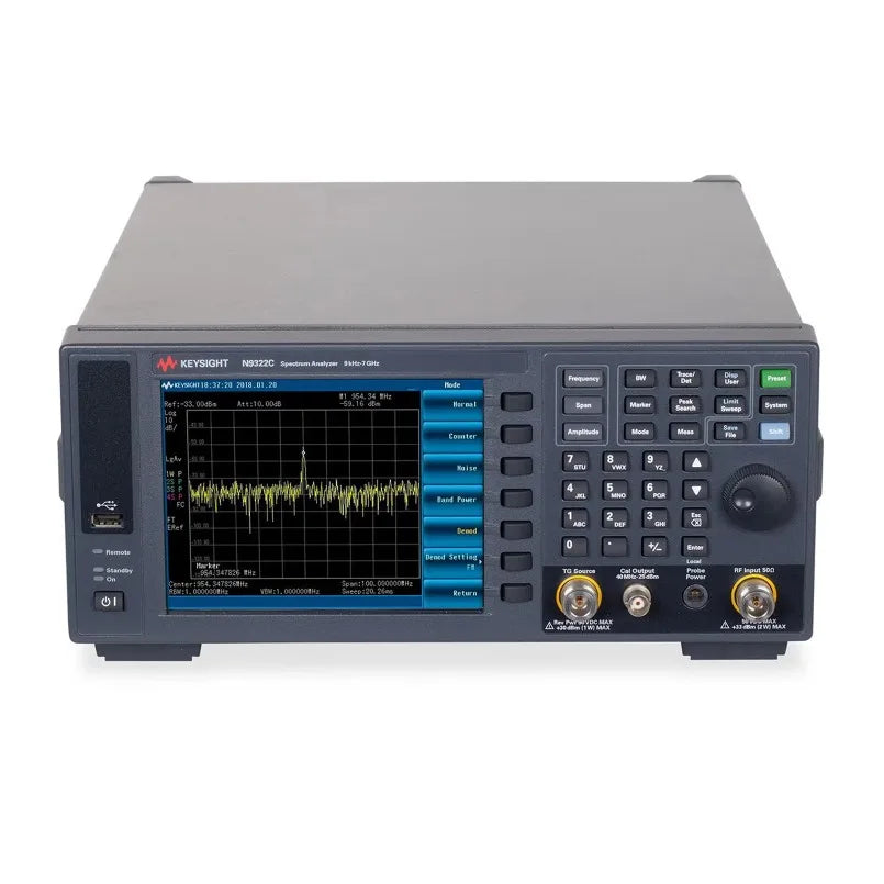 Keysight N9322C Basic Spectrum Analyzer (BSA) Frequency 9 kHz 7 GHz DANL 1GHz -152 DBmW Maximum Analysis Bandwidth 1 MHz   lexso
