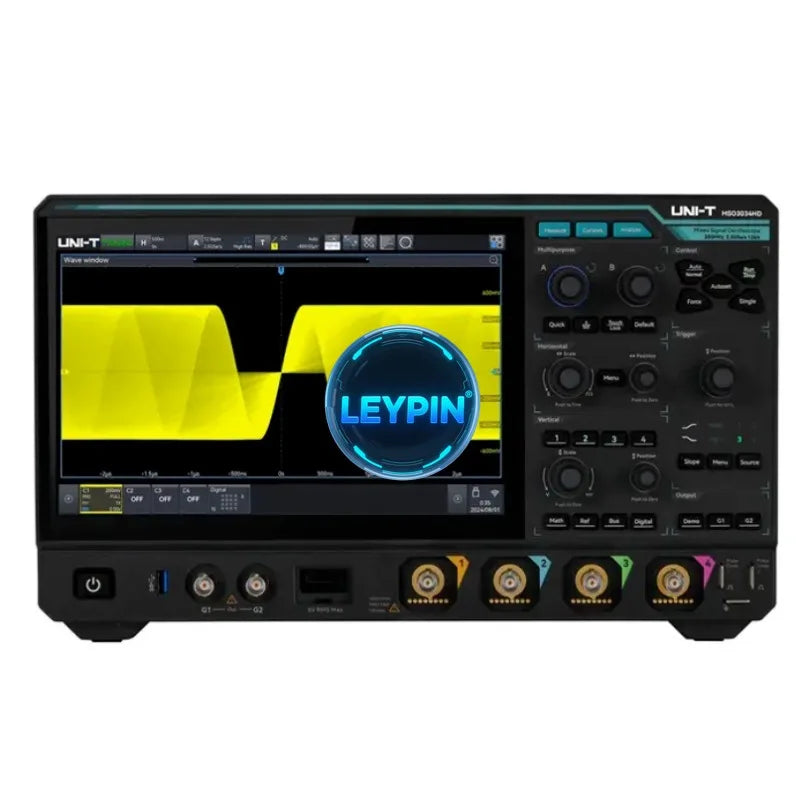 UNI-T MSO3034HD  350MHz, 4+16 Channel, 2.5 GSa/s, 12bit Mixed Signal Oscilloscope with 10.1 Inch Touch Screen Display      lexso