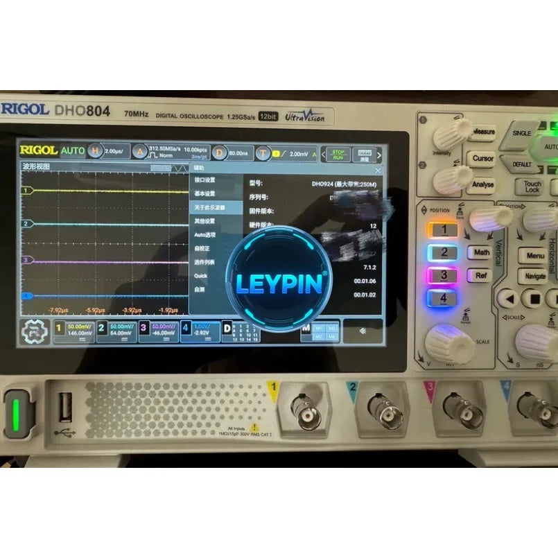 RIGOL DHO804 Digital Oscilloscope 70MHz Frequency Band 12-Bit Vertical Resolution 1.25 GSa/s Sample Rate 1000,000 Wfms/s  lexso