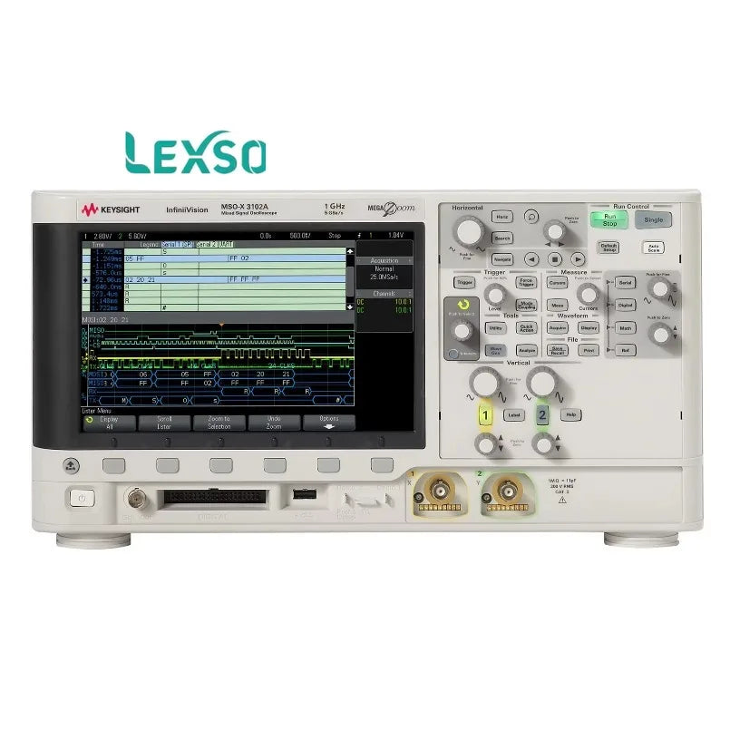 Keysight MSOX3102T Mixed Signal Oscilloscope: 1 GHz, 2 Analog and 16 Digital Channels lexso