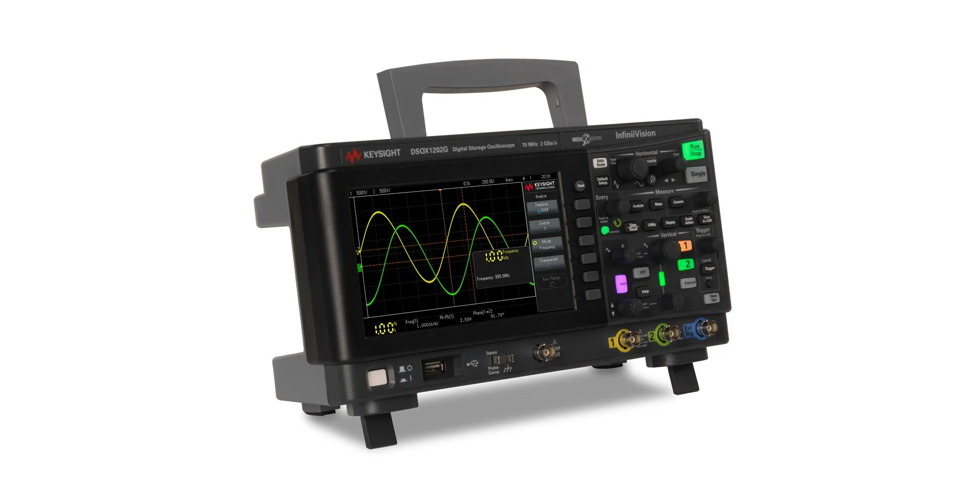 TTLTES Keysight DSOX1202G Oscilloscope 70/100/200 MHz 2 Analog Channels with Built-in Waveform Generator
