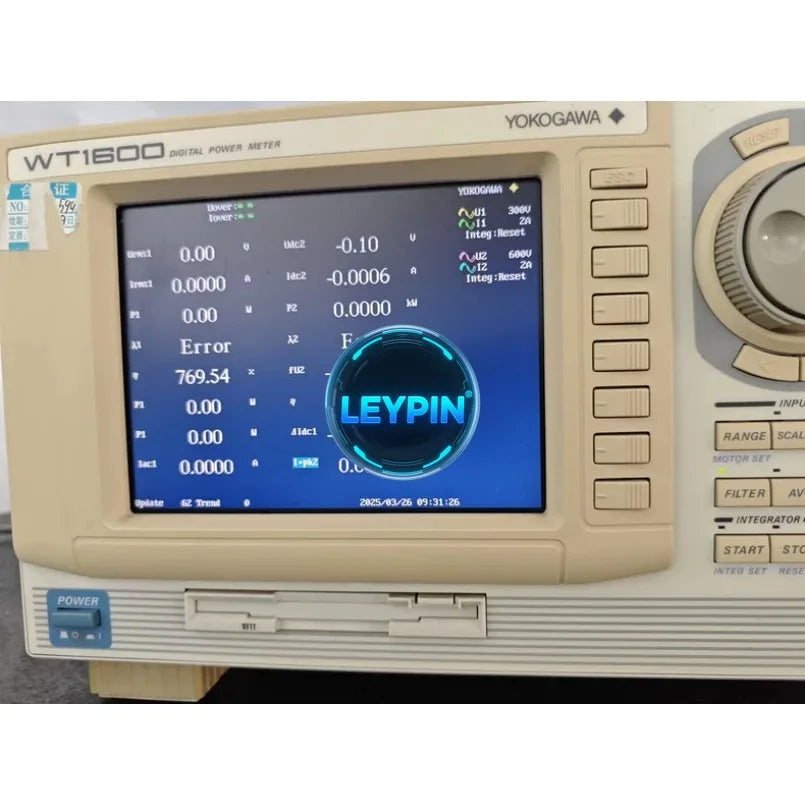 Yokogawa WT1600 Digital Power Analyzer Meter with 2x 1000V-50A Elements   lexso
