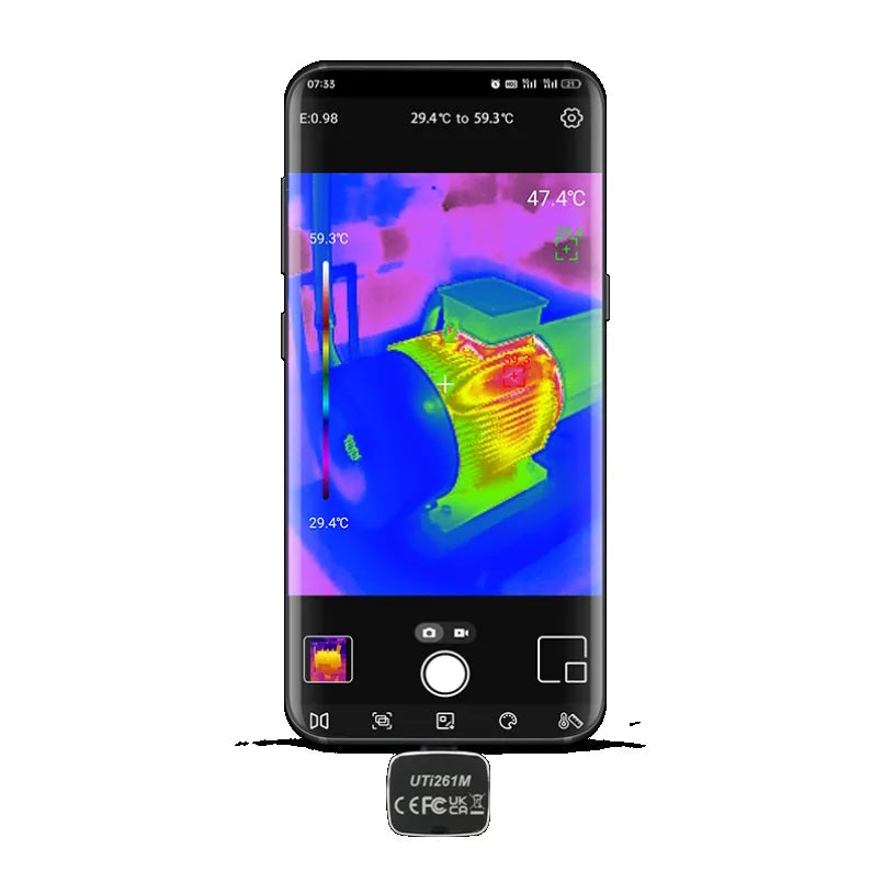 UNI-T UTi261M Thermal Camera -20 - 450 Industry Manual Focus Night Vision Video Thermal Imaging for PCB Repair Android Phone lexso