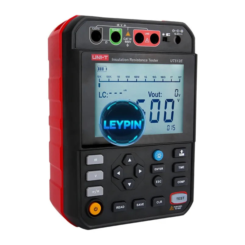 UNI-T UT512D UT512E for Test Instruments 1.00T/2.50T 2.5kV Insulation Resistance Testers 999 Sets Data CAT IV 600V PI/DAR  lexso