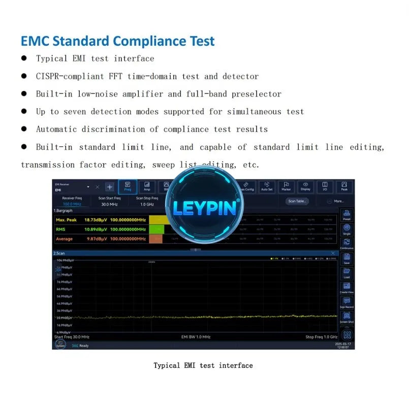 Ceyear 3916 E/F Series EMI for Receiver (2Hz-26.5/45GHz) High-Performance Full-Featured Spectrum Analyzer    ytdi