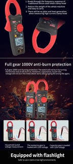 UNI-T UT206A+ Clamp-On Ammeter 1000V Voltmeter Voltage Frequency Professional Electrical Integrated Meter UT206A Plus lexso