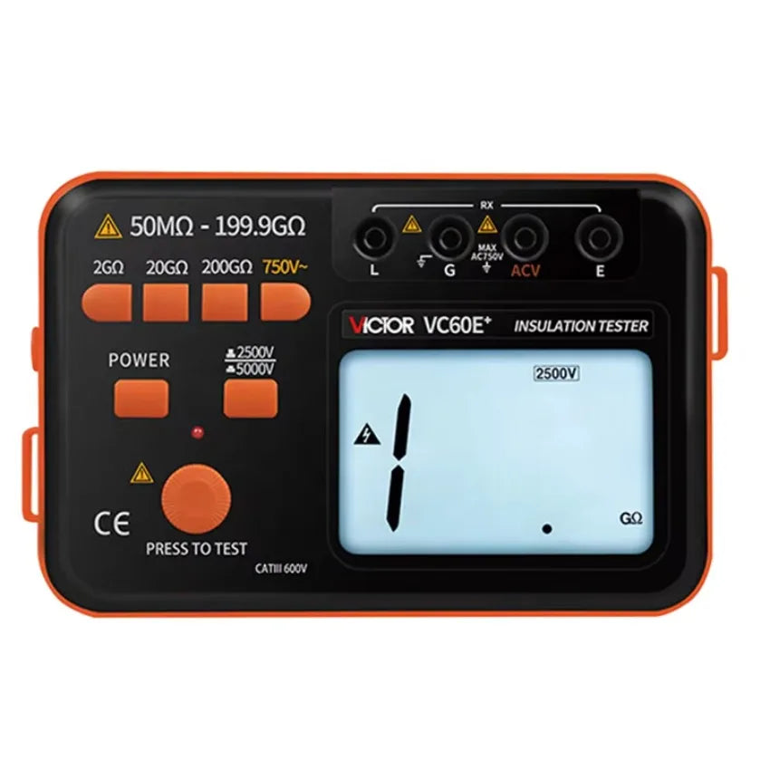 VICTOR VC60E+ Digital Insulation Tester Uses the DC-excited Transducer to Convert DC 12V to DC High Voltage 2500V/5000V LS   ytdi