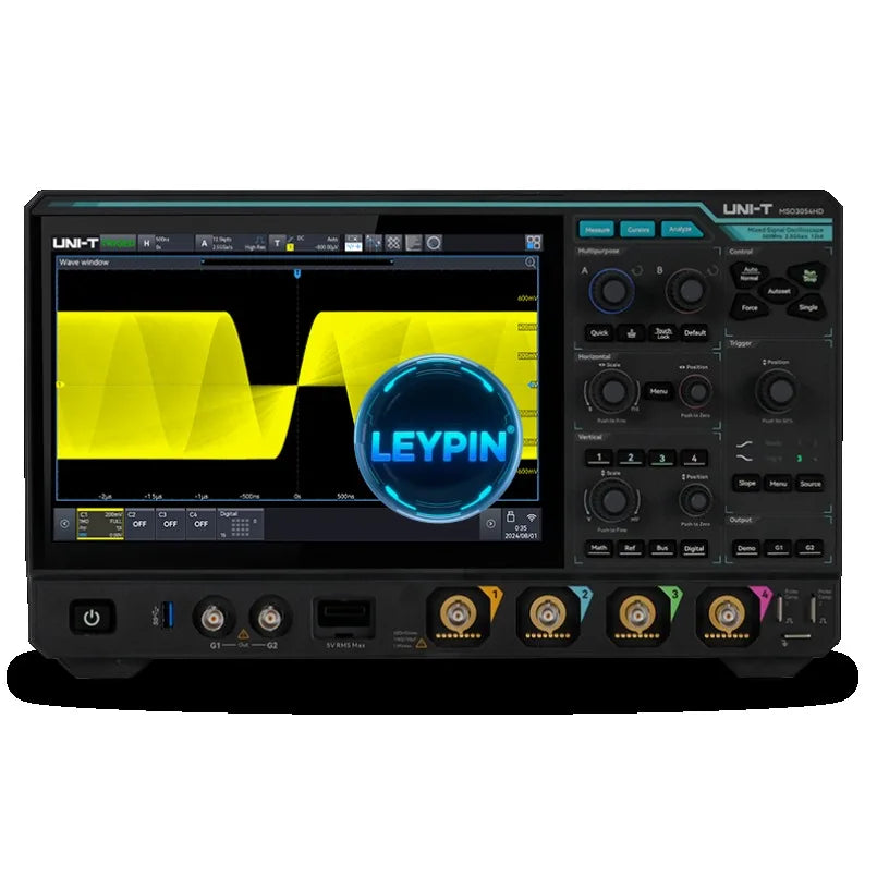 UNI-T MSO3024HD Mixed Signal  200 MHz 4 Analog Channels 2.5GSa/s 500Mpts for Test Instruments     lexso