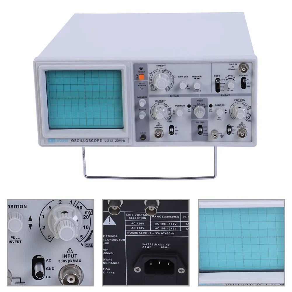 LW L-50100 100MHZ Laboratory Teaching Analog Oscilloscope Dual Channel Desktop Oscilloscope