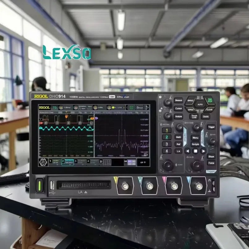 Rigol DHO914 4 CH Digital Oscilloscope 125 MHz Bandwidth 1.25 GSa/s 12-Bit Advanced Signal Analysis Features lexso