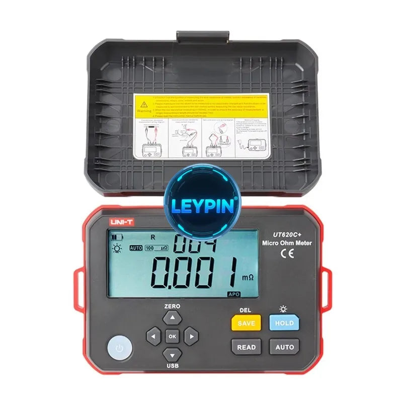 UNI-T UT620C Digital DC Low Resistance Meter Micro Ohm Meter Cable Wire/Coil/Motor Tester 0.001m~300.0k Range  lexso