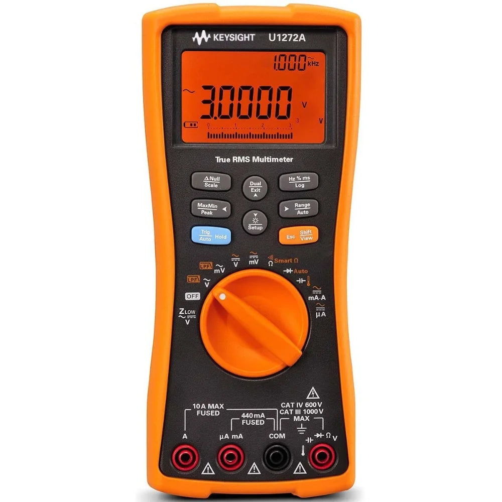 Keysight Technologies U1272A Handheld Digital Multimeter, True RMS, 10A Ac Max, 10A Dc Max, 1000V Ac Max   ytdi
