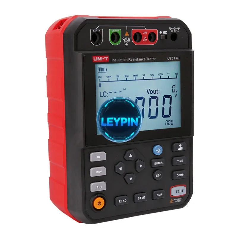 UNI-T UT513B 2.00T/UT513C 5.00T Resistance Testers 5kV  Data CAT IV 600V PI DAR Lithium Battery PC Software  lexso