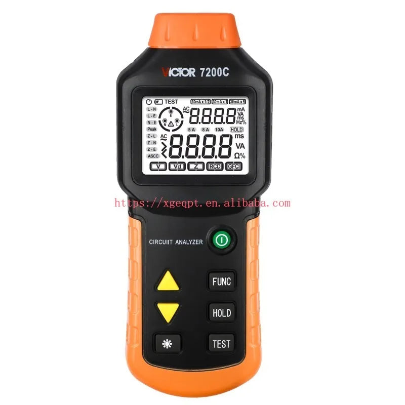 VICTOR 7200C DIGITAL CIRCUIT ANALYZER High Definition LCD Screen with 6 AAA Battery and Clearhandwriting   ytdi
