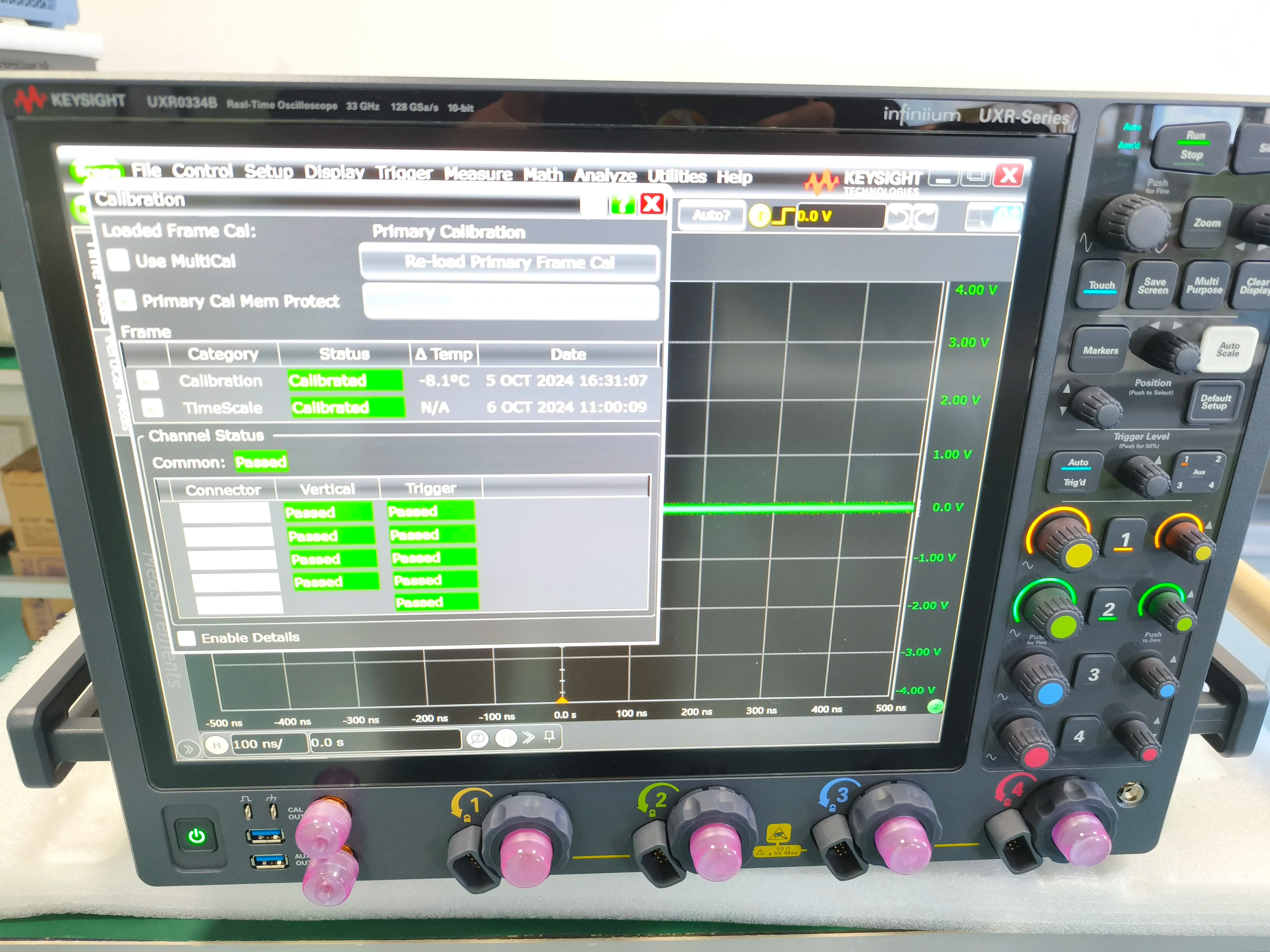 Used Keysight /Agilent UXR0334B Infinium Uxr Series Oscilloscope: 33 GHz, 4 Channels