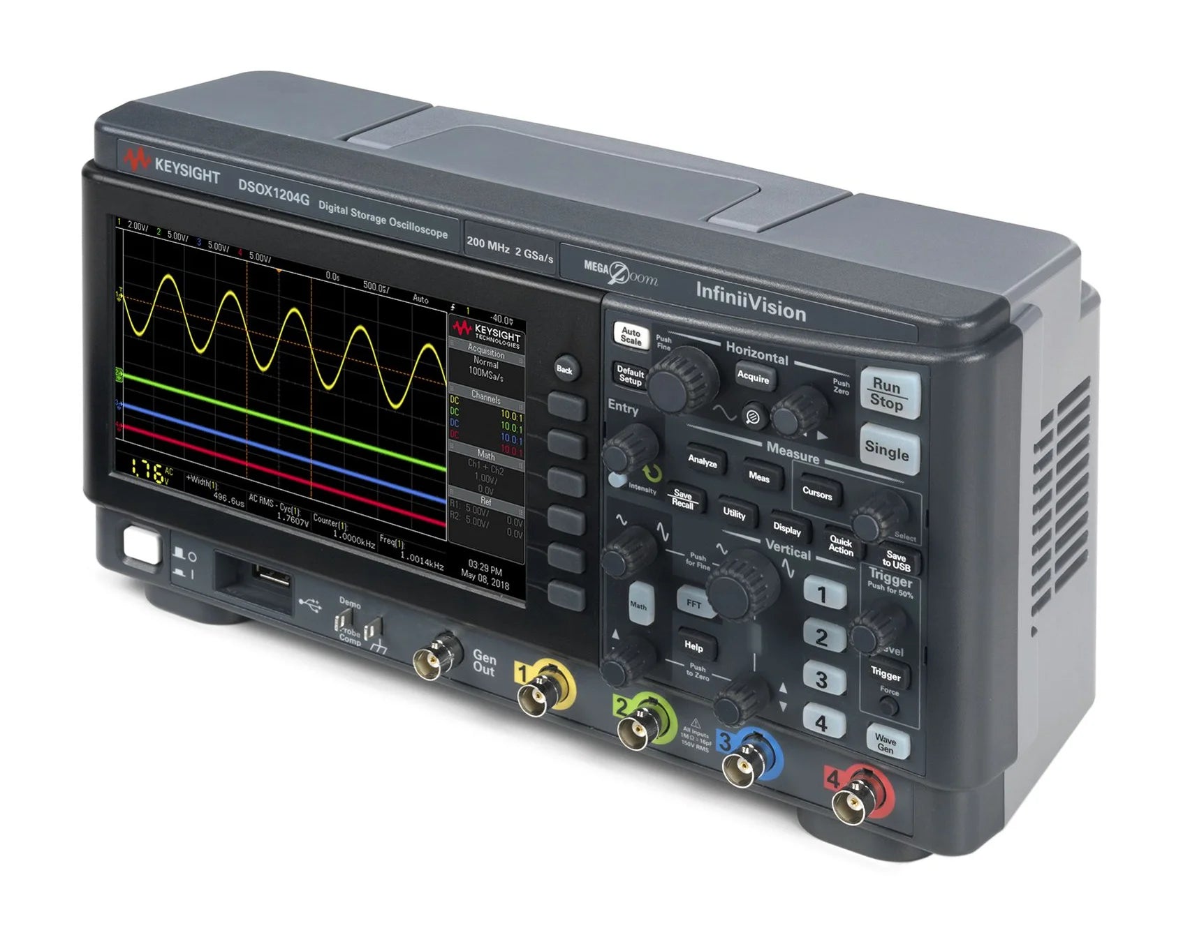 osciloscopio Keysight Technologies DSOX1204G+DSOX1200A-100 InfiniiVision 1000 X Series 100MHz Bench Oscilloscope with 4 Analogue Channels   ytdi