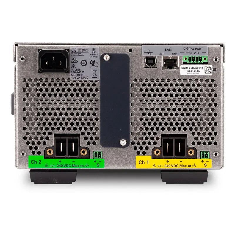 Keysight &Agilen EL34243A 600W Dual Input Desktop Electronic Load Including Dual Input 150V 60A 300W Made in America