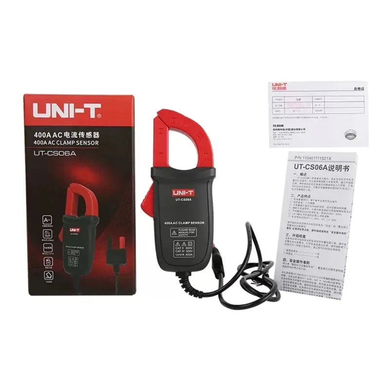 UNI-T UT-CS06A 400A AC Current Clamp Sensor Multimeter Sensor for UT60E+ UT196/UT139C/UT117C UT136B+ Option Current Clamp lexso