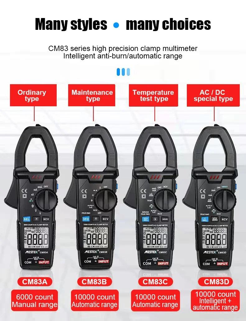CM83D Multi-function High Precision Clamp Type Multimeter for Electrical Engineering    ytdi