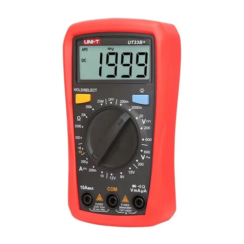 UNI-T UT33B+ Palm Size Meters Current AC DC Voltage Resistance Diode Battery Test LCD Backlight Digital Multimeters lexso