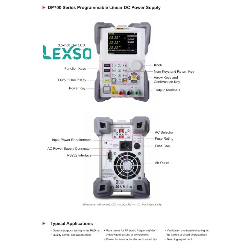 High Accuracy Rigol DP711 DP712 Programmable DC Power Supply 50V 3A Linear Regulation Lab  lexso