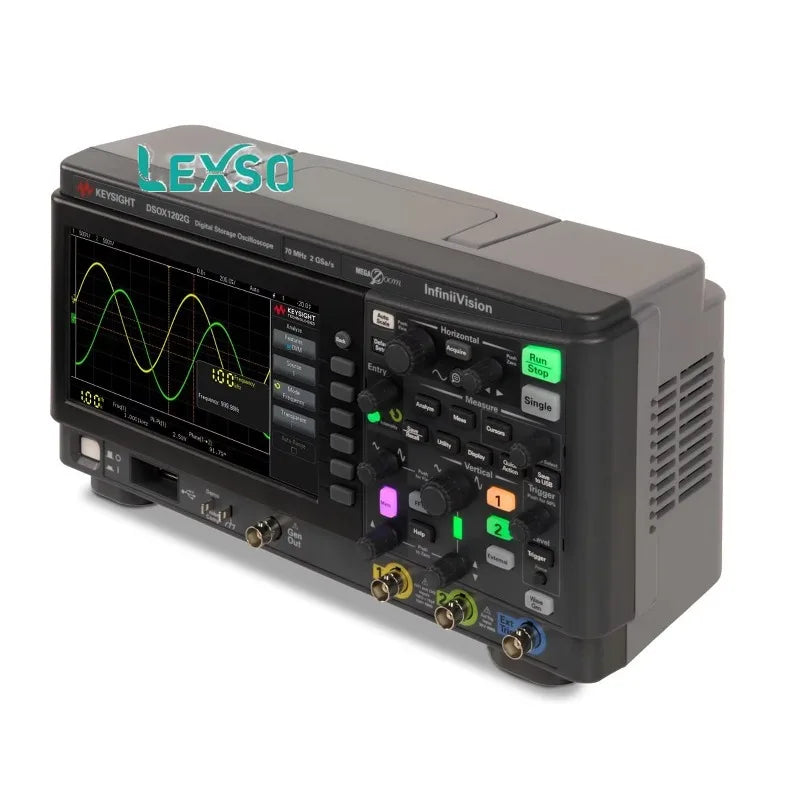 Keysight DSOX1202G 70/100/200 MHz Oscilloscope with 2 Analog Channels and Built-in Waveform Generator lexso