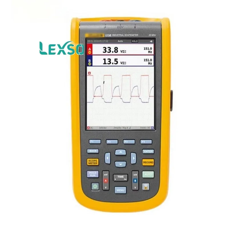 123B Industrial for 20MHz 2-Channel 4 GSa/s 40MS/s True RMS Multimeter Recorder CAT IV 600V  lexso