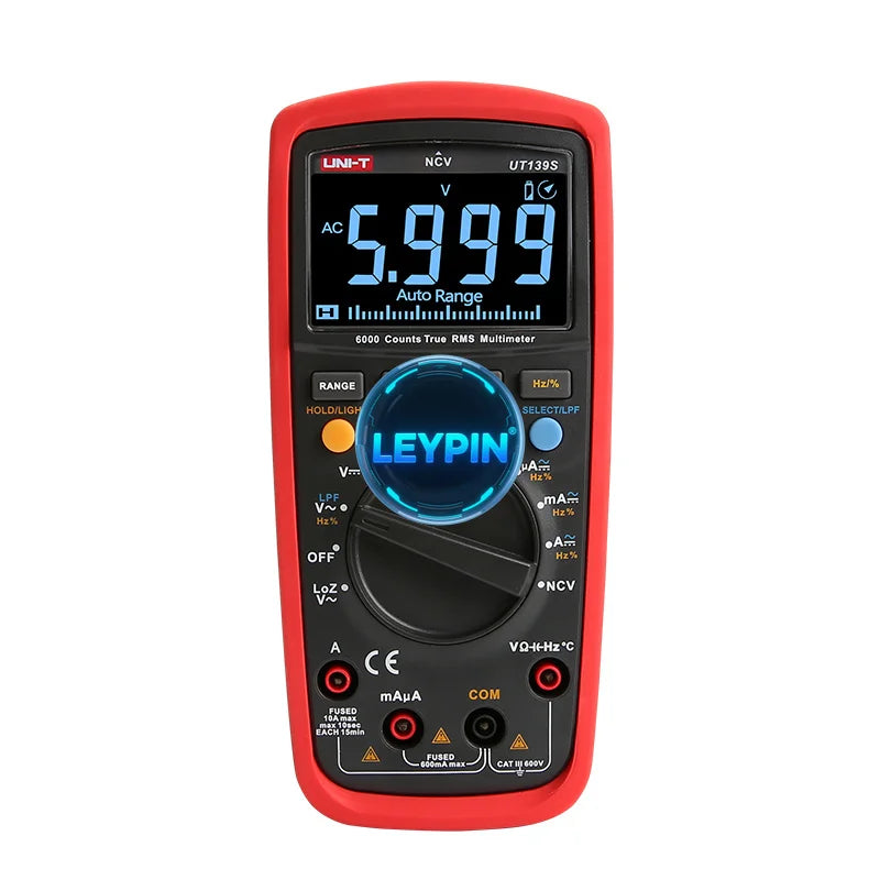 UNI-T UT139S True RMS Digital Multimeters Auto Range NCV Temperature Res Freq with Voltage Current and Capacitance ytdi