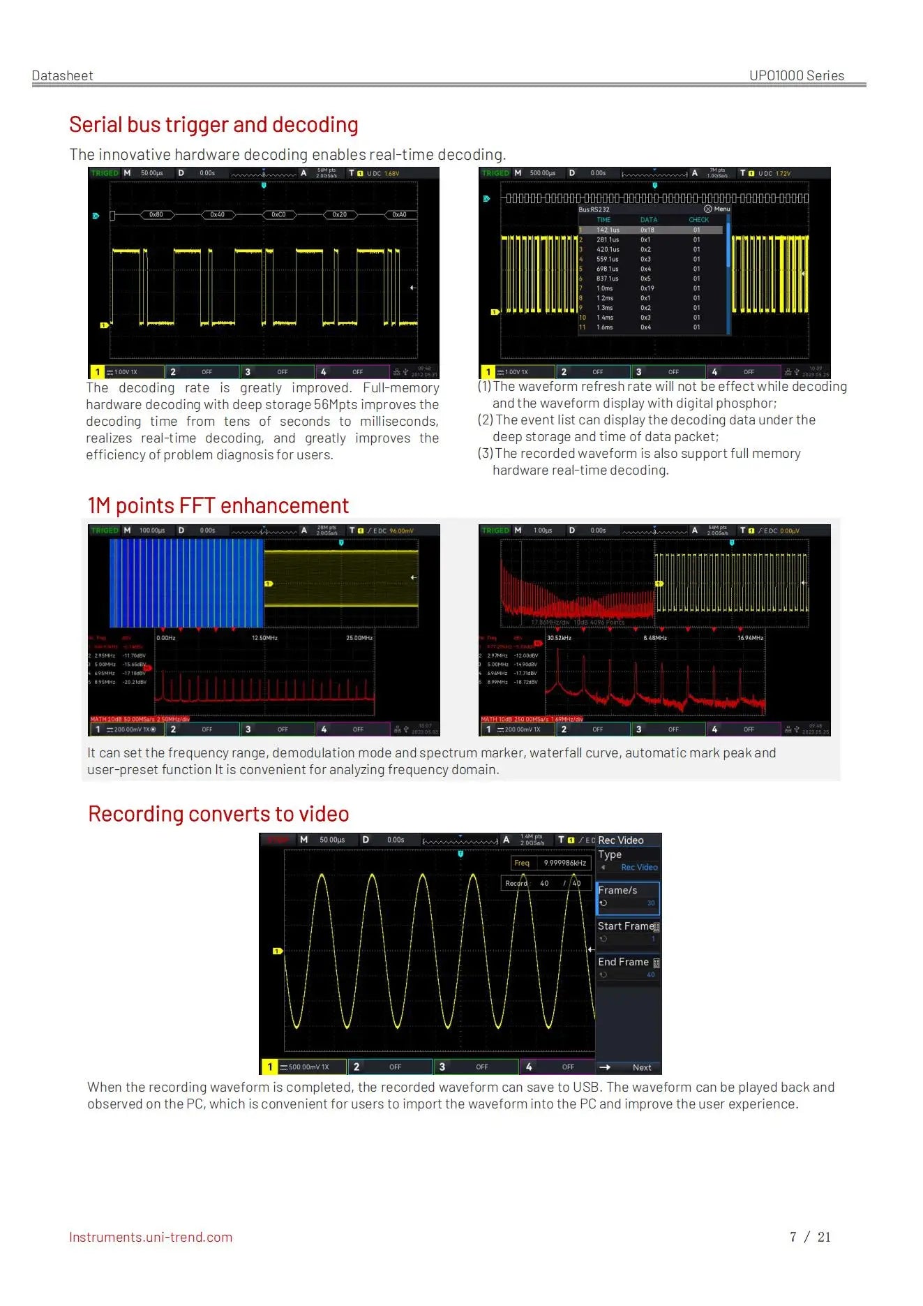 UNI-T UPO1204X - 200MHz 4Ch Digital Phosphor Oscilloscope