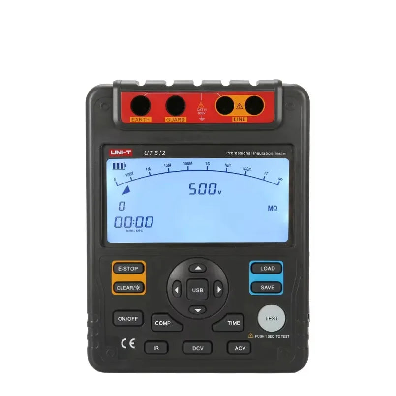 UNI-T UT512 Intelligent 9999 Counting Insulation Digital Resistance Test Instrument Industrial Electrician Maintenance Voltmeter lexso