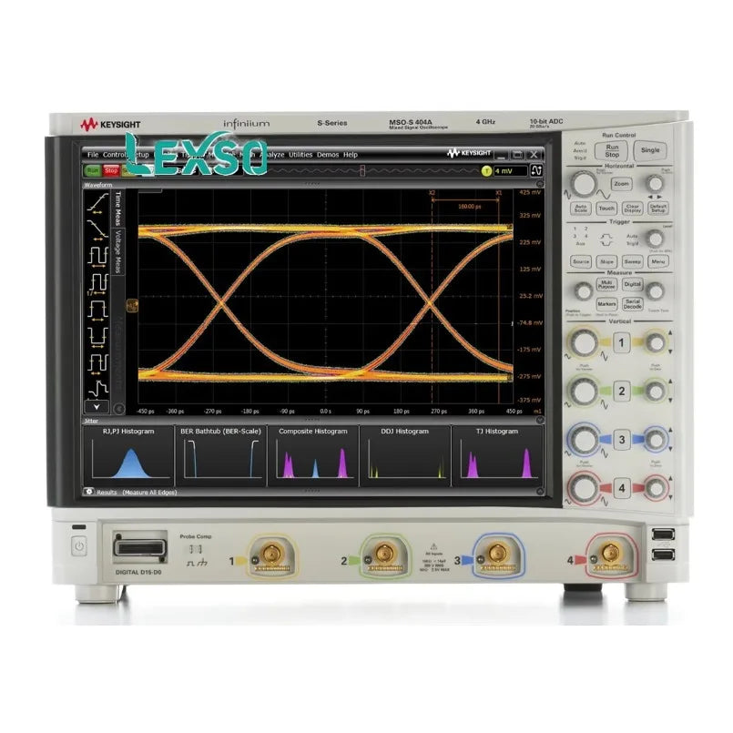 Keysight MSOS404A HD Oscilloscope: 4 GHz, 4 Analog Channels Plus 16 Digital Channels Maximum Memory Depth 8 Million Points lexso