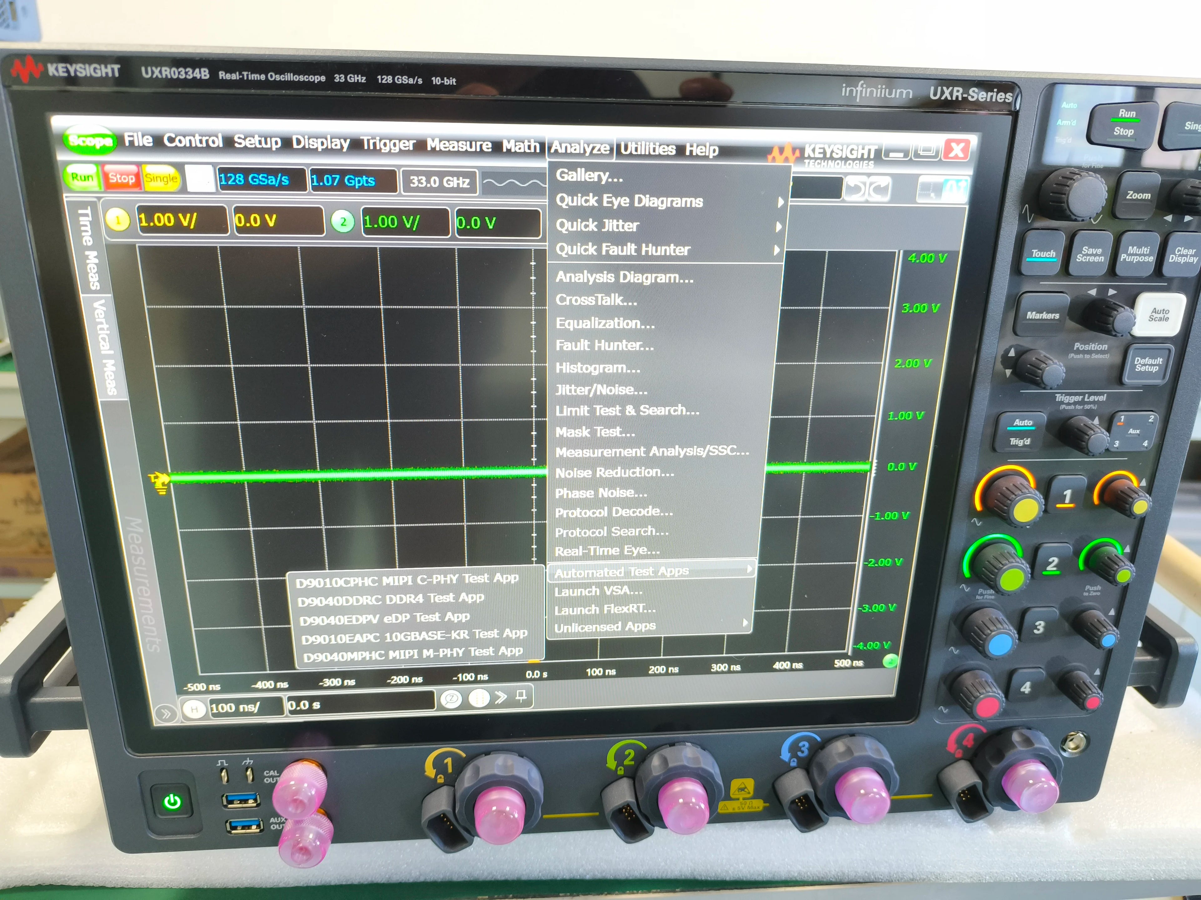 Used Keysight /Agilent UXR0334B Infinium Uxr Series Oscilloscope: 33 GHz, 4 Channels