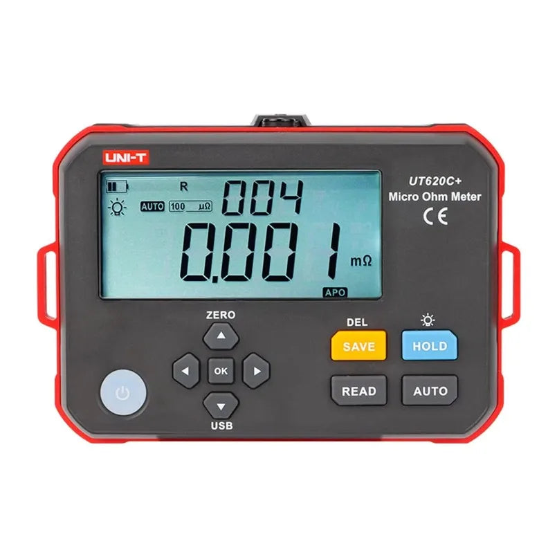 UNI-T UT620C+ Digital DC Low Resistance Meter Micro Ohm Meter Cable Wire Coil Motor Resistance Tester 0.001m ~300.0k lexso