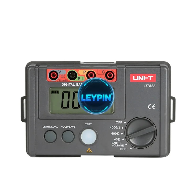 UNI-T UT522 Ground Resistance Tester LCD Backlight Data Hold and Store Low Voltage Display     lexso