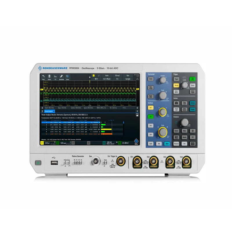 Used Rohde & Schwarz RTM3004 Digital Real-time Multifunction Mixed Signal Oscilloscope 4 Channels 10MHz