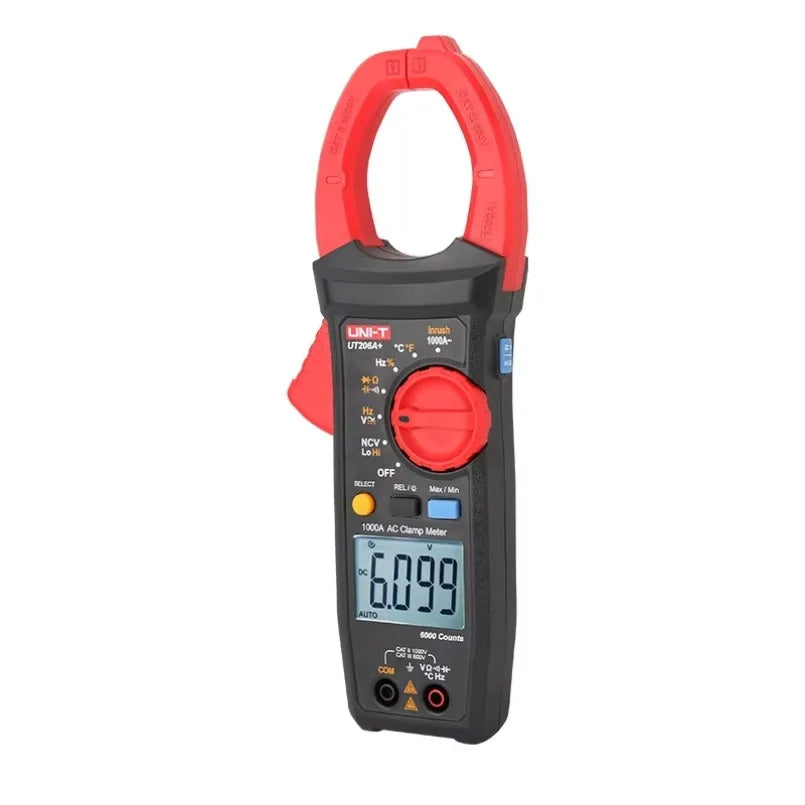 UNI-T UT206A+ Clamp-On Ammeter 1000V Voltmeter Voltage Frequency Professional Electrical Integrated Meter UT206A Plus lexso