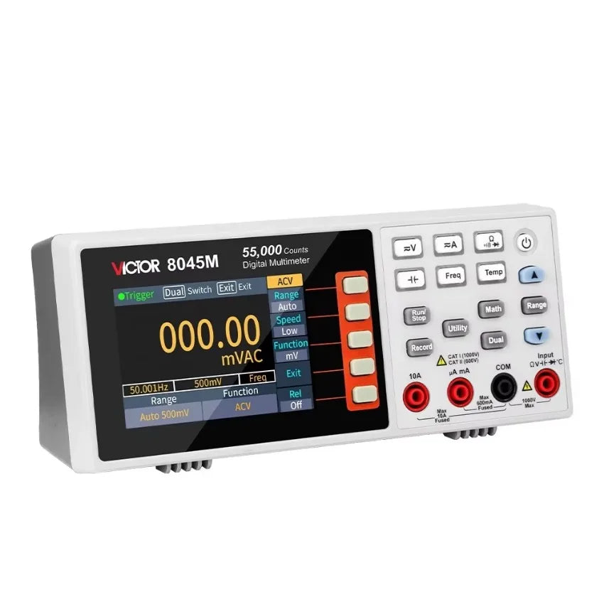 VICTOR VC8045M BENCHTOP DIGITAL MULTIMETER 55000 Counts 3.5-inch TFT Display Screen  with a Resolution   ytdi
