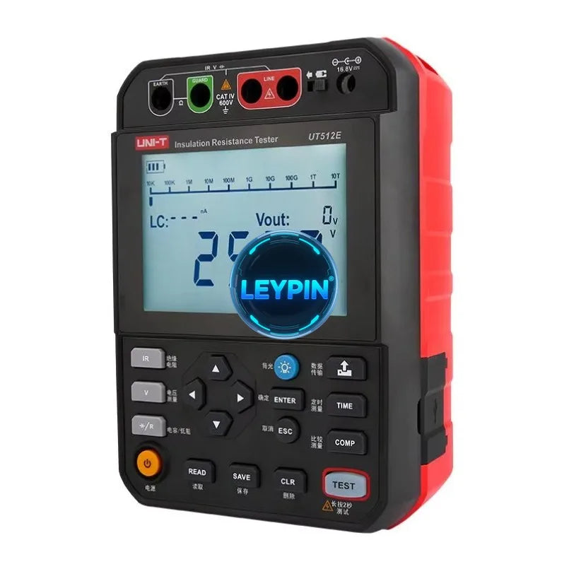 UNI-T UT512E 2.5kV Digital High Voltage Insulation Resistance Tester with High Voltage Alarm Data Storage     ytdi